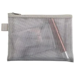Pochettes en nylon à fermeture éclair - 170 x 120 mm - Argent EXACOMPTA Exemple