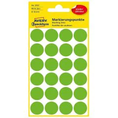 Pastilles adhésives amovibles - 18 mm - Vert AVERY Lot de 96