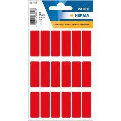 Etiquettes adhésives - 12 x 34 mm - Rouge : HERMA Lot de 90 Image