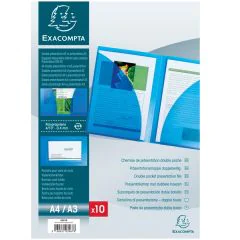 3967E EXACOMPTA : Chemise souple de présentation - Cristal