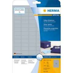 Étiquettes adhésives - Argent - 30,5 x 16,9 mm HERMA 4110 Signalisation