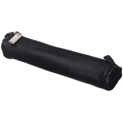 Trousse ronde pour stylos en Cuir - Noir : ALASSIO Image