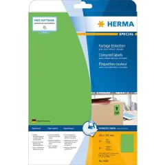 4424 HERMA  Étiquettes adhésives - Multi-usages - 210,0 x 297,0 mm. - Vert