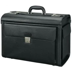 ALASSIO : Valise de Pilote en simili-cuir - VICENZA noir Photo