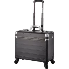 Pilot Case à 4 roues avec Trolley en Aluminium - Noir ALUMAXX Pandora