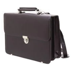 Cartable en cuir marron STANFORD de DAVIDT'S 462105-08