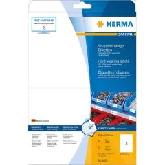 Étiquettes adhésives plastifiées - 210 x 148 mm - Très résistantes HERMA 4693 