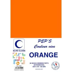 Sous-Chemise pour dossier A4 - Orange ELVE Pep's Lot de 30