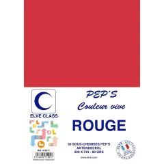 Sous-Chemise pour dossier A4 - Rouge ELVE Pep's Lot de 30