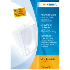 HERMA : Etui de protection pour document 95 x 135 mm 5020