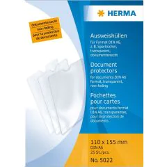 HERMA : Etui de protection pour document A6 110 x 155 mm 5022