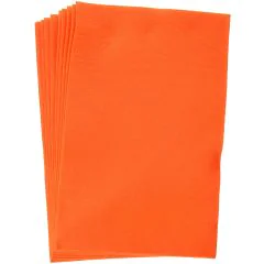 Feutrine de Bricolage - Orange - 200 x 300 mm : FOLIA Lot de 10 Visuel