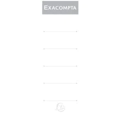 Etiquettes Dos de classeur à levier - Dos 80 mm - Blanc : EXACOMPTA Lot de 10 Modèle