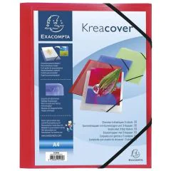 Chemise à élastiques Personnalisable - Rouge : EXACOMPTA Kreacover Image