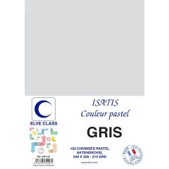 Chemise pour dossier A4 - 210 g - Gris ELVE Isatis Lot de 102
