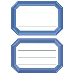 Etiquettes pour Livres - 82 x 55 mm - Contour Bleu : HERMA Lot de 12 Visuel
