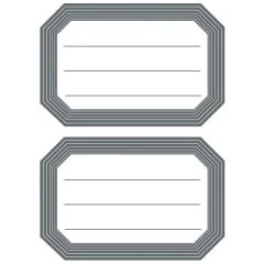 Etiquettes pour Livres - 82 x 55 mm - Contour Gris : HERMA Lot de 12 Visuel