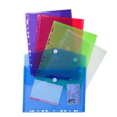 57380E Pochettes enveloppes perforées fermeture velcro Exacompta A4