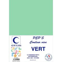 Chemise pour dossier A4 - Vert ELVE Pep's Lot de 12