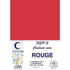Chemise pour dossier A4 - Rouge ELVE Pep's Lot de 12