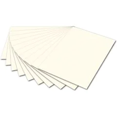Carton de Bricolage 500 x 700 mm - Blanc perle - 300 g/m² : FOLIA Lot de 10 Visuel