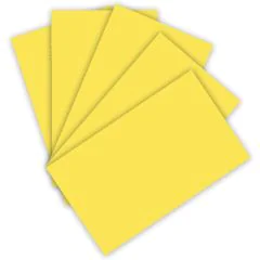 Carton de Bricolage 500 x 700 mm - Jaune citron - 300 g/m² : FOLIA Lot de 10 Visuel