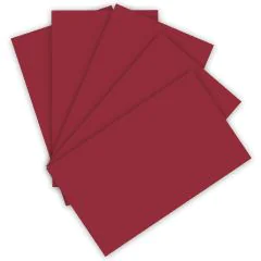 Carton de Bricolage 500 x 700 mm - Rouge foncé - 300 g/m² : FOLIA Photo