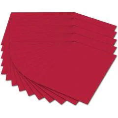 Carton de Bricolage A4 - Rouge pur - 300 g/m² : FOLIA Lot de 50 Visuel