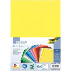 Carton de Bricolage A4 Assortiment - 300 g/m² FOLIA Lot de 50