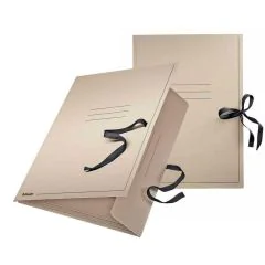 Carton à dessin à ruban - Avec rabats - A2 - Gris ESSELTE Exemple