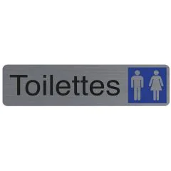 Plaque adhésive de signalisation - Toilettes : EXACOMPTA image