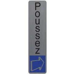 Plaque verticale adhésive de signalisation - Poussez : EXACOMPTA image