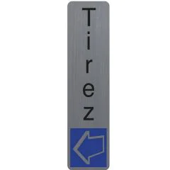 Plaque verticale adhésive de signalisation - Tirez : EXACOMPTA image