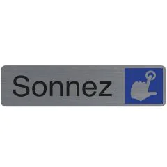 Plaque adhésive de signalisation - Sonnez : EXACOMPTA image