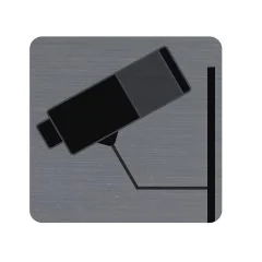 Plaque carrée adhésive de signalisation - Surveillance Caméra : EXACOMPTA image