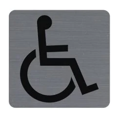 Plaque carrée adhésive de signalisation - Handicapés : EXACOMPTA image