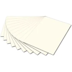 Carton de Bricolage 700 x 1000 mm - Blanc Perle - 300 g/m² FOLIA Lot de 10