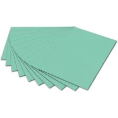 Carton de Bricolage 700 x 1000 mm - Vert Menthe - 300 g/m² FOLIA Lot de 10