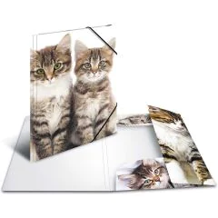 Chemise à rabats - Motif Chats - A4 : HERMA Visuel
