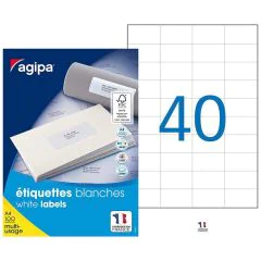 Etiquettes adhésives 52,5 x 29,7 mm AGIPA 100984