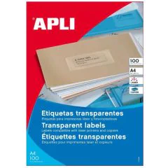 Étiquettes adhésives translucides 70 x 37 mm APLI 130143