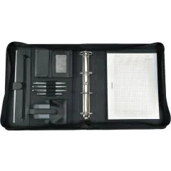 ALASSIO : Serviette-Classeur A4 en simili-cuir - OSI Noir Modèle