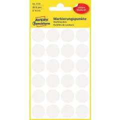 AVERY Lot de 96 pastilles adhésives 18 mm - Blanc