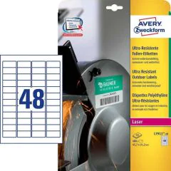 AVERY Étiquettes ultra résistantes 45,7 x 21,2 mm L7911-10 Modèle