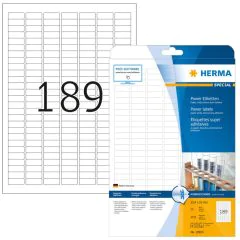 HERMA etiquettes blanches résistantes aux intempéries 25,4 x 10 mm 10900
