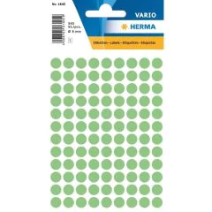 Etiquettes adhésives rondes - 8 mm - Vert HERMA 1845