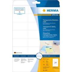 HERMA Étiquettes transparentes 70 x 37 mm 4685