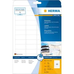 Étiquettes adhésives Jet d'Encre - 45,7 x 21,2 mm. - Blanc HERMA 8864