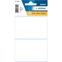 HERMA 3758 : Lot de 14 étiquettes adhésives - 55,0 x 82,0 mm - Blanc