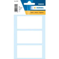 HERMA : Lot de 21 étiquettes adhésives - 34,0 x 67,0 mm - Blanc
